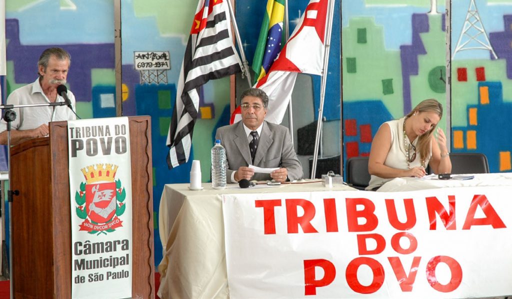 DEMOCRÁTICA - População podia se expressar livremente na Tribuna do Povo Foto: Acervo CMSP