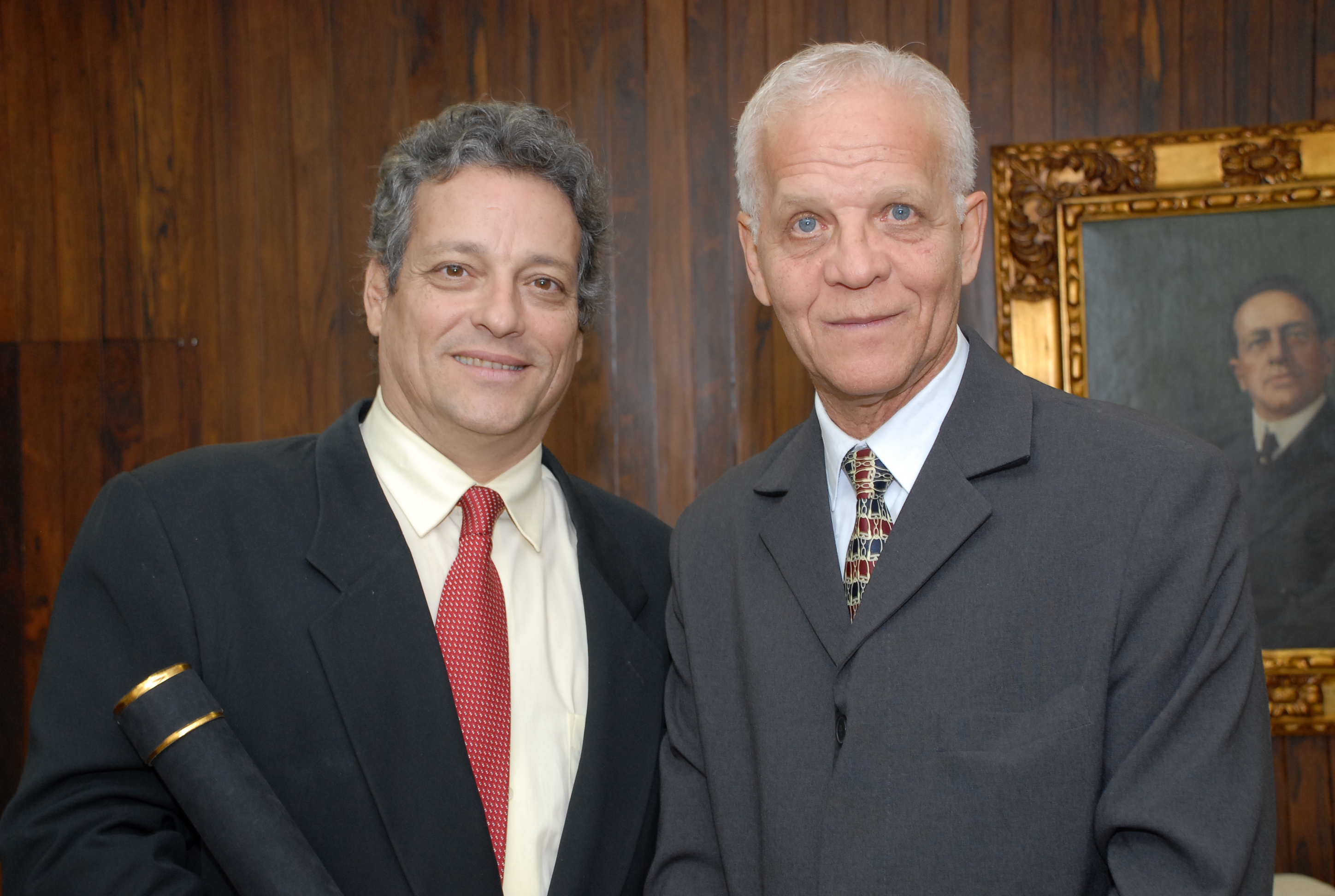 Ademir com João Vicente Goulart, filho do ex-presidente João Goulart, na CMSP - Equipe de Eventos/CMSP
