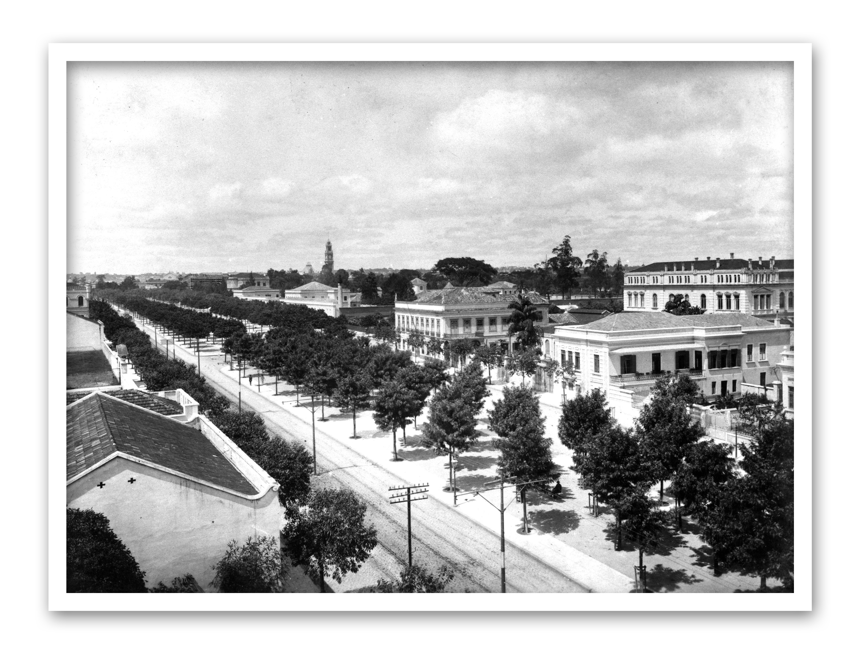 Avenida Tiradentes (foto de 1911) foi uma das vitrines na gestão Prado | Foto: Guilherme Gaensly / Acervo Fundação Energia e Saneamento